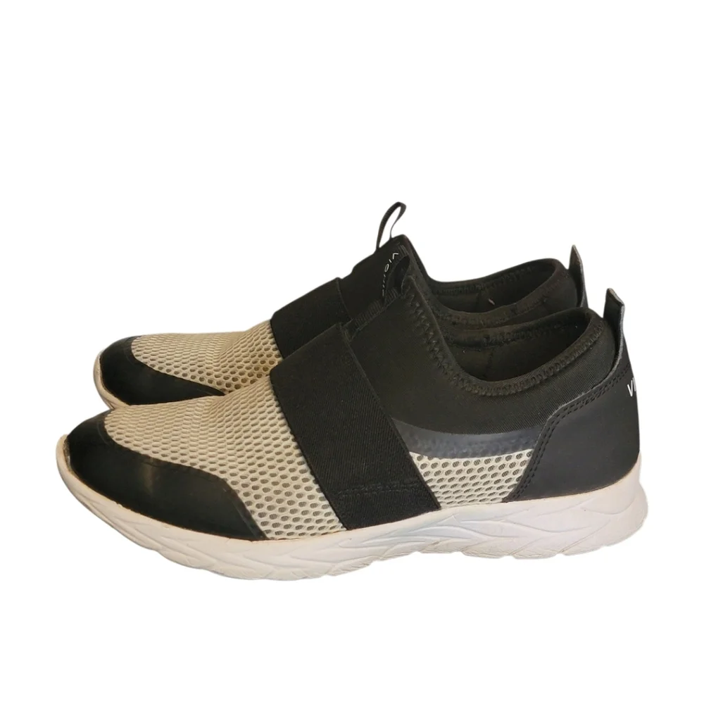 Vionic Camrie Slip-On Mesh Sneakers Shoes‎ Black/White Womens Size 7